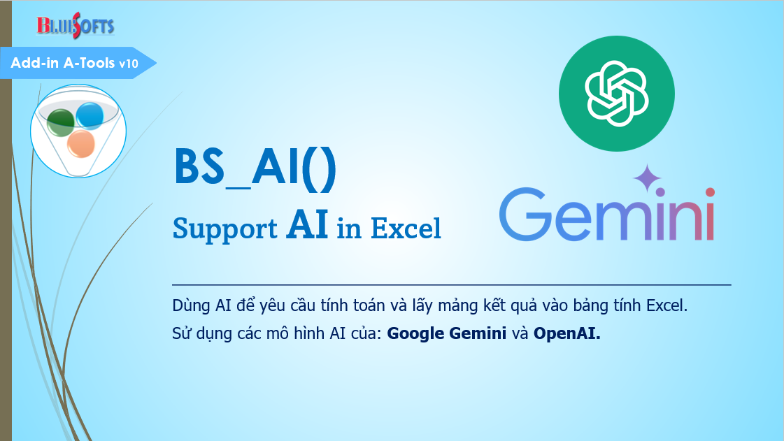 Hàm BS_AI dùng AI trên Excel để xử lý mảng