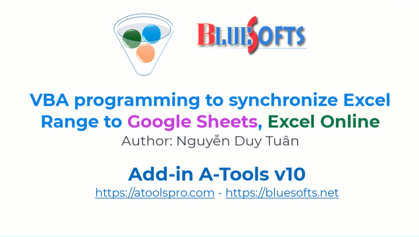 Lập trình VBA đồng bộ vùng Excel lên Google Sheets và Excel Online