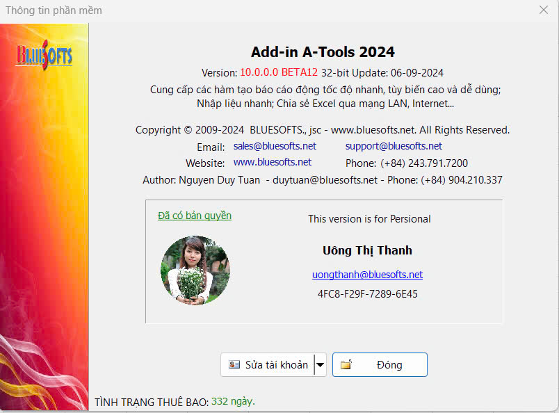Hướng dẫn đăng ký bản quyền phần mềm Add-in A-Tools Pro v10.x (2024)
