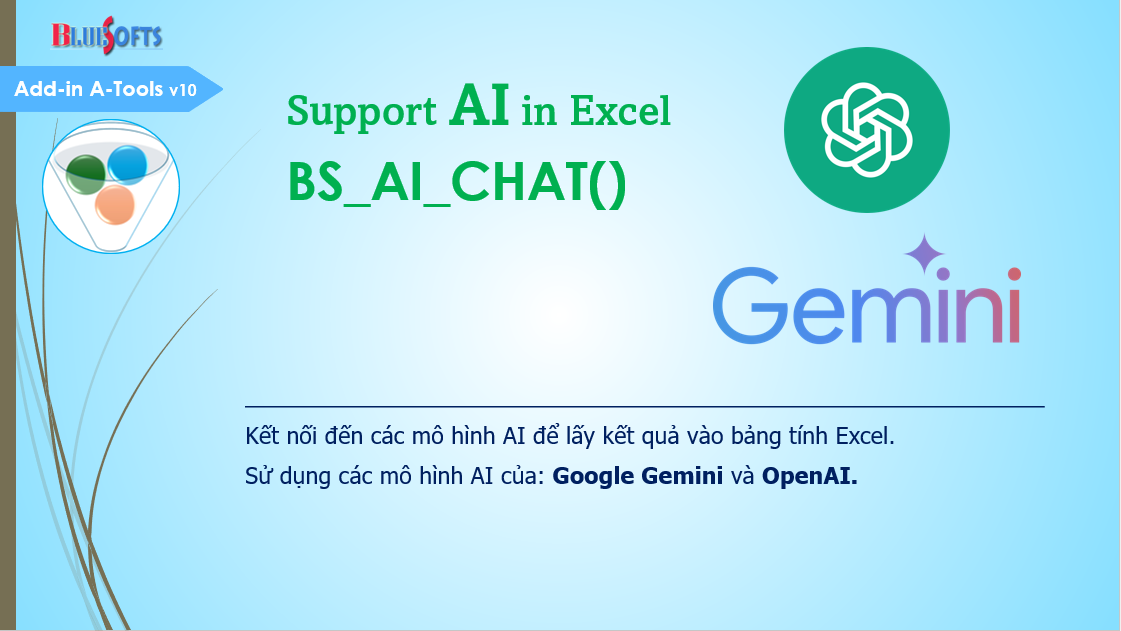 Hàm BS_AI_CHAT dùng AI trên Excel