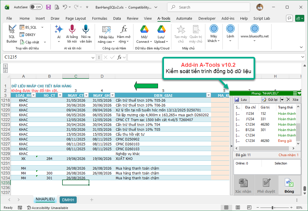 Lý do cần nâng cấp Add-in A-Tools v10.2 ngày 26-08-2026